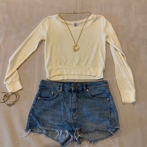 Tobi Crop Top Off/white